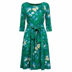 Dress Tells Cottagecore Floral A Line Midi Dress Womens Size Large Retro Garden